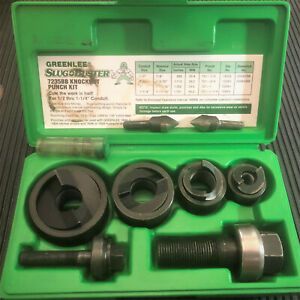 Greenlee 7235BB 1/2&#034; - 1-1/4 Conduit Size Manual Slug-Buster Knockout Punch Kit