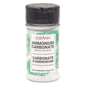 Amoniaco De Panadero (Carbonato De Amonio) 2.7 Oz., Jar