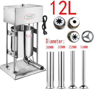 Electric 12L Auto Sausage Salami Maker Sausage Stuffer Filler + Churros Machine