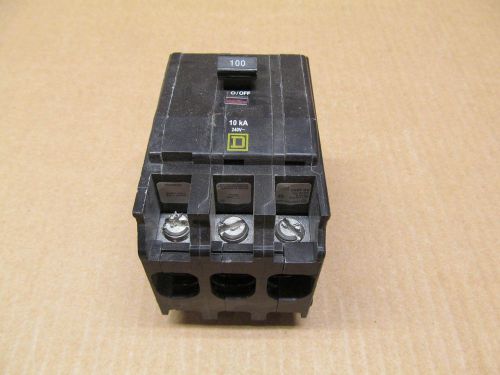 1 square d qob qob3100 100 amp 3 pole 240 vac circuit breaker for sale