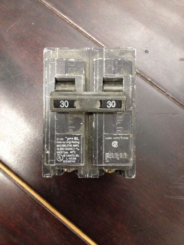 Siemens ITE Circuit Breaker 2 Pole 30 Type BL Used