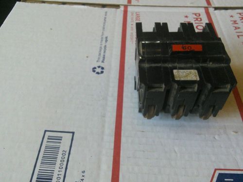 FEDERAL PACIFIC NA3060 60 AMP 3 POLE PLUG-IN CIRCUIT BREAKER