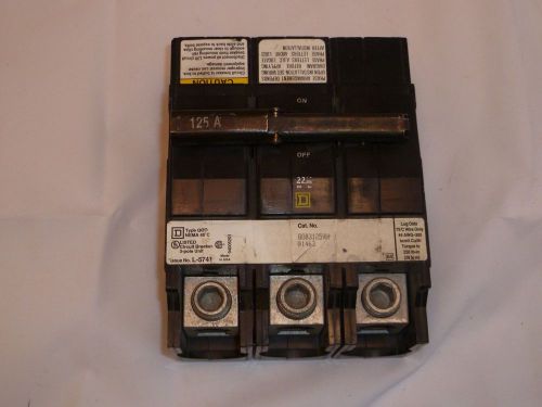 Square d 125a 3 pole circuit breaker part#qob3125vh for sale