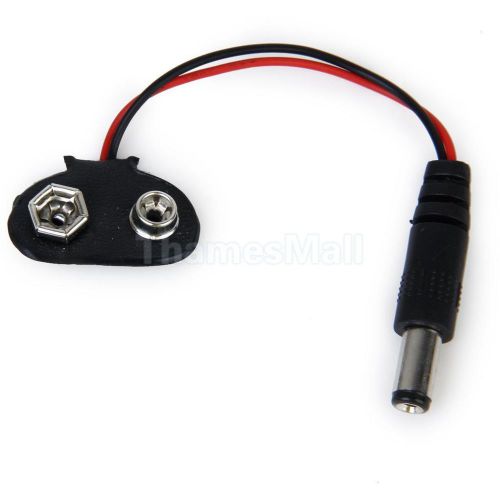 9V/Volt CCTV Camera Battery Clip Adaptor Holder Connector with 2.1mm DC Plug