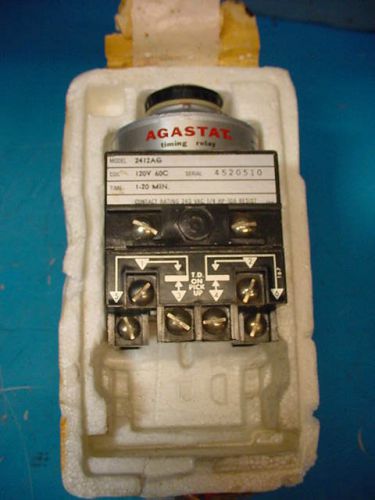 New Agastat Timing Relay 2412AG 120V  1-20 Minutes