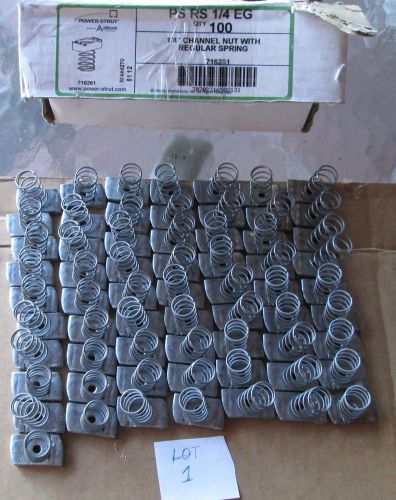 LOT of (64) 1/4&#034; SPRING NUTS power-strut power channel uni strut