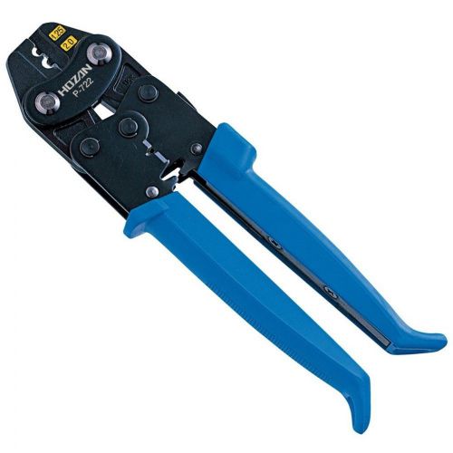 HOZAN Tool Industrial Crimper P-722 for Uninsulated Terminals&amp;Connectors(B/P)