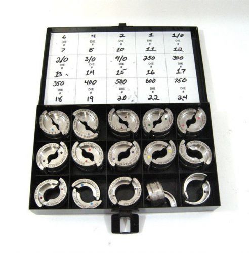 Set of 15 Burndy Y35 Dies with Case