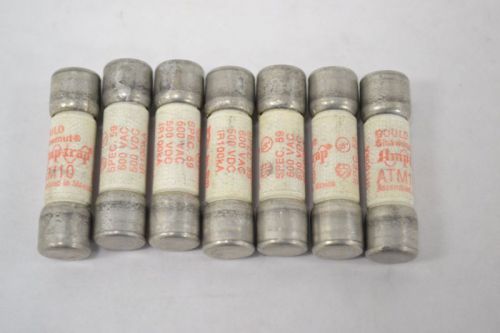 LOT 7 NEW GOULD ATM10 AMPTRAP FUSE 600V-AC 500V-DC 10A B256935