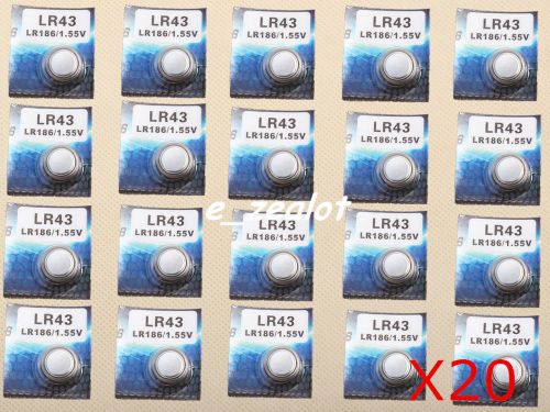 20pcs lr43/186 button batteries coin batteries watch batteries perfect for sale