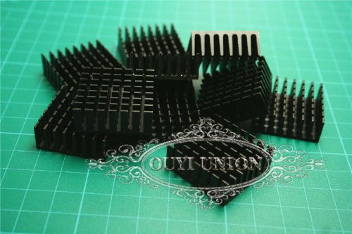 5pcs  28*28*11mm black  heat sink chip for cpu gpu vga led ic power transistor for sale