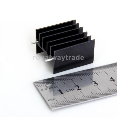 12pcs Aluminum Heat Sink in Aluminum for TO220 LM7805 LM7809 LM317 -Black