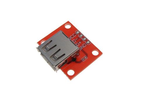 USB-A Female Breakout Board 2.54mm Header