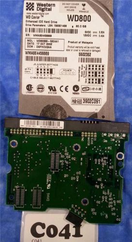 #C041 - WD800BB-53CAA1 DSFHCV2AA WMA8E4456669 2061-001092-300 J hard drive PCB