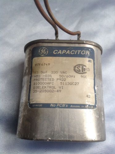 GE Capacitor  13.5 uF , 13.5 MFD (micro Farad) 330 Volt VAC