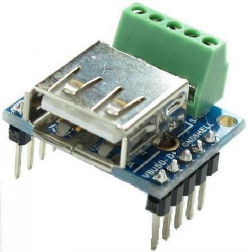 USB2.0 Type A female socket breakout board eLabGuy USB-AF-BO-V1A