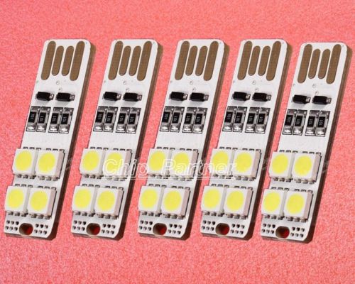 5pcs ICSI006A USB Light Board Pure White 5050 SMD LED Double-Sided USB Interface