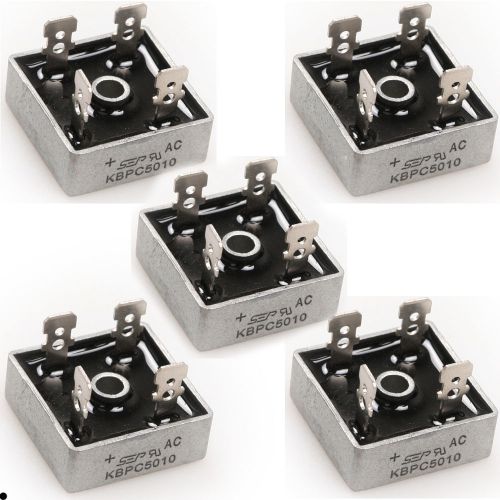 Hot 5pcs KBPC5010 50A 1000V Bridge Rectifier Metal Case Diode Bridge