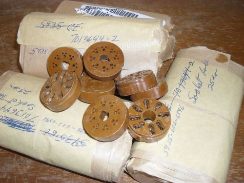 108 pcs cinch usa made 8 pin tube sockets - or capacitor sockets - i think tube for sale