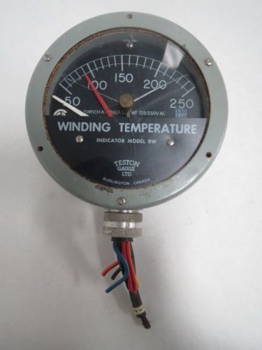 Teston rw winding temperature ndicator 250v 250c 4-1/2in dial gauge b202066 for sale
