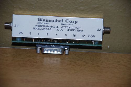 AEROFLEX WEINSCHEL PROGRAMMABLE TTL ATTENUATOR 3200-2-2 12VDC 15 PIN 3GHZ