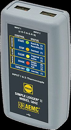 Aemc l642 simple logger ii thermocouple logger for sale