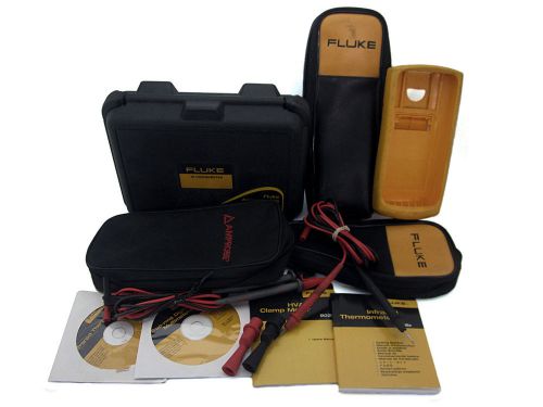 Fluke networks assorted job lot cases bags test leads alligator clips software + for sale