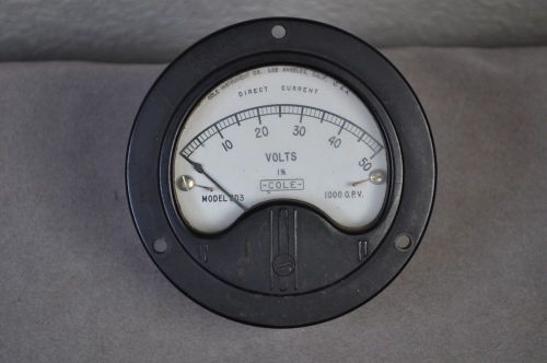 VINTAGE COLE MODEL 2D3 DIRECT CURRENT VOLTS 1% 1000 O.P.V. (VOLTMETER) U.S.A.