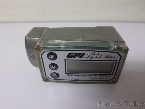 Used Great Plains Industries 1&#034; FNPT Electronic Digital Flow Meter, 4S30GM