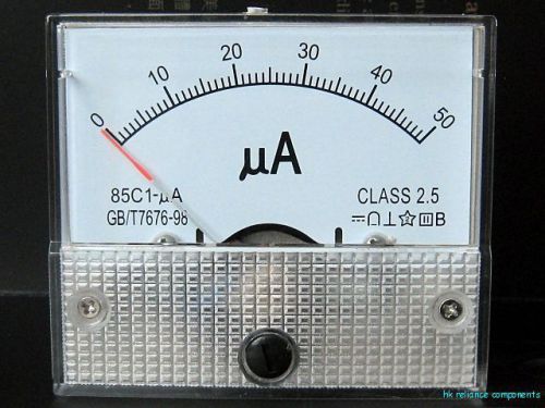 50?A DC Microammeter micro ampere 85C1-A Panel Analoge Meter 0 - 50uA