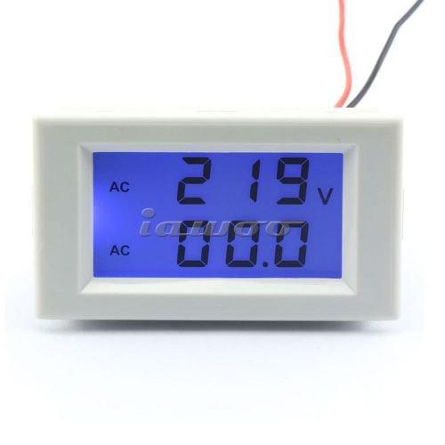 Digital AC Volt Amperemeter Voltmeter 100-300V/100A+Current Sensing Transformer