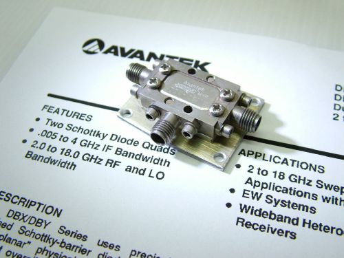 RF BROADBAND MIXER 2 - 18GHz EW APPS  SMA DBX-1824M MITEQ