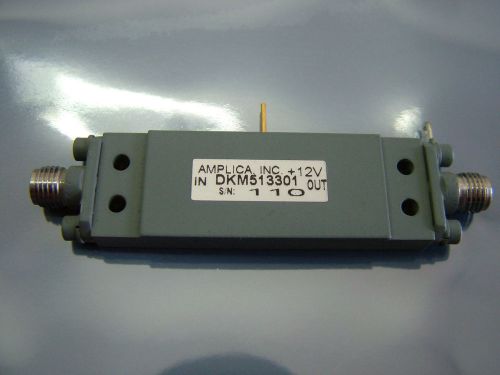 RF AMPLIFIER AMPLICA 4GHz - 11GHz GAIN: 40dB PO: 21dBm DKM513301   * NEW *  ~