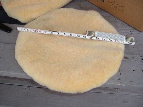 17&#034;  SHEEPSKIN FLOOR MACHINE BUFFING PADS  2 NEW PADS  #30438  NEW