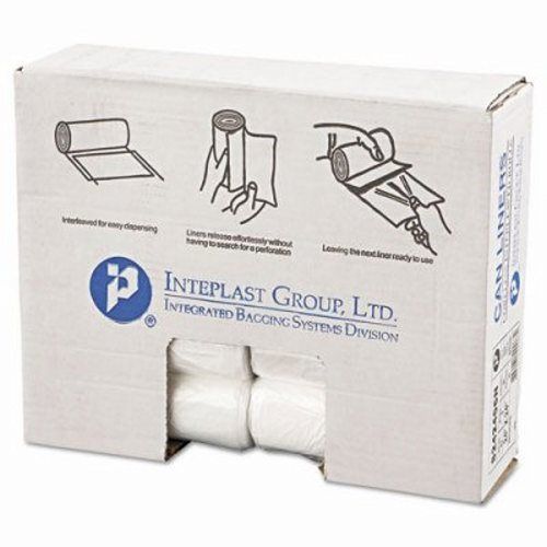 8-10 Gallon Clear Trash Bags, 24x24, 6mic, 1,000 Bags (IBS S242406N)