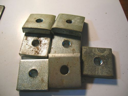 7 each 3/8&#039; SQAURE NUTS 1-1/2&#034; x 1-1/2&#034;  X 1/4&#034; THICK