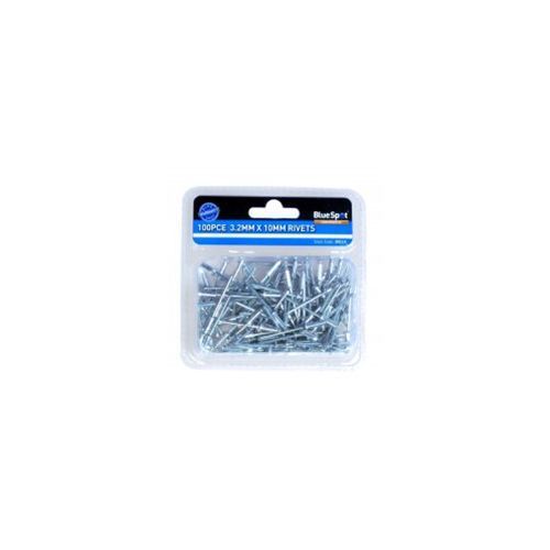 Blue Spot Tools DIY 100Pce X 3.2Mm X 10Mm Aluminium Pop Rivets