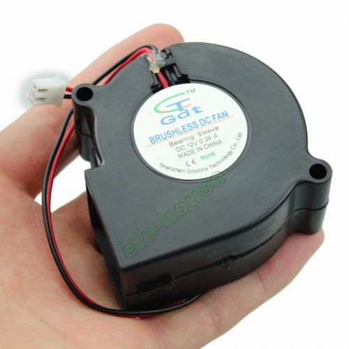 1pcs 60mm 12V 2Pin Brushless DC Cooling Blower Fan 60x28mm Bearing Sleeve Fan