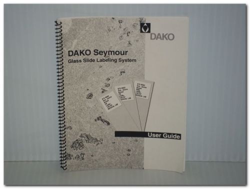 Dako seymour 2242 2642 glass slide labeling system original user guide manual for sale