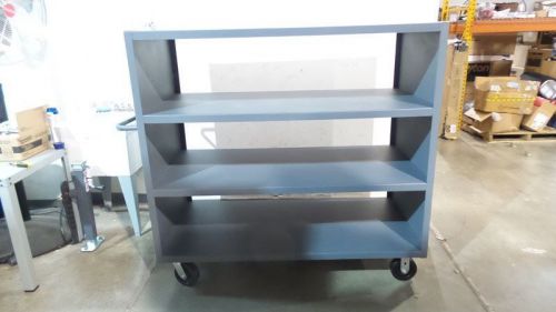 Durham 2SPT-3060-2-2K-95 2000 lbs Cap 3 Shelves Steel Stock Cart w/ Casters