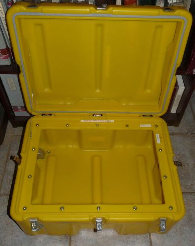 Pelican hardigg sturdy heavy duty carrying roll around transport case yellow for sale