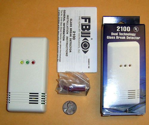 FBII-2100 DUAL TECHNOLOGY GLASS-BREAK DETECTOR-NIB