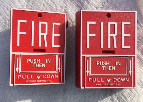 FIRE LITE FIRE ALARM BOX - PULL STATION BG-10L (Lot of 2)