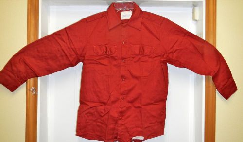 NOS FIRE RETARDANT SHIRT MEDIUM RED WOODLAND FIRE FIGHTING