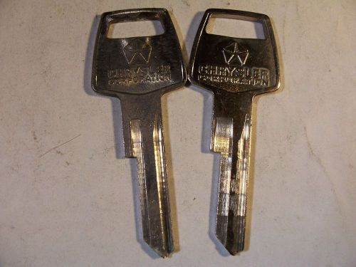 2 OEM   VINTAGE  CHRYSLER       KEY BLANK  UNCUT    LOCKSMITH