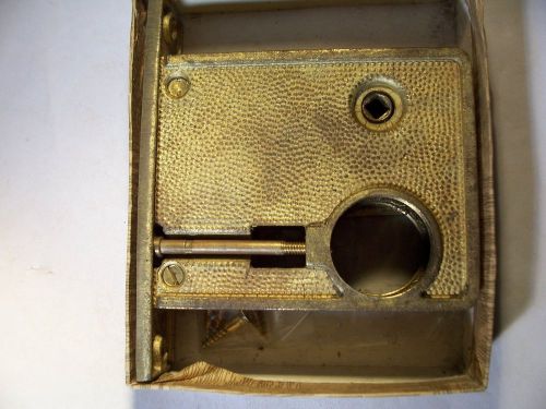 1 OLD VINTAGE BRASS  DEADLOCK WITH 2 3/4 BS       LOCKSMITH