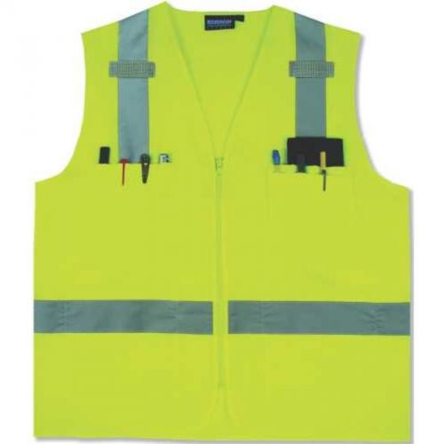 Class 2 safety vest lime lg 61201 erb industries, inc. safety vests 61201 for sale