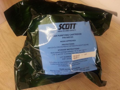 Scott Air Purifying Gas Mask Cartridge 045123 NBC NIOSH  EXP. 06/2017