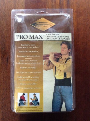 Pro Max Back Support Belt McGuire Nicholas Black X-Large 46&#034; - 56&#034; Breathable