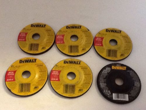 6 dewalt 4 1/4 X1/4 X7/8 Metal Grinding Wheels